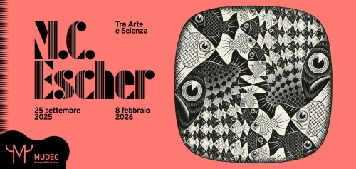 Banner for MUDEC Escher exhibition.